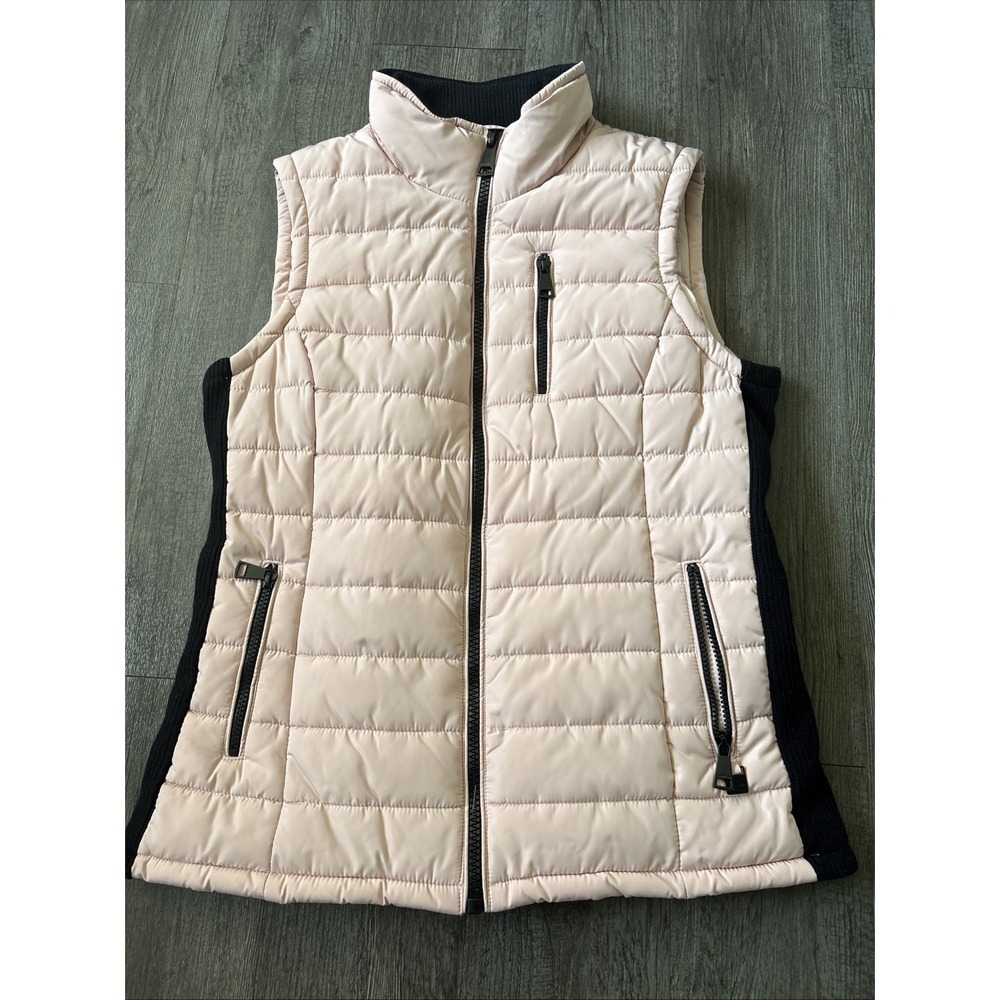 Calvin Klein Womens Pink Quilted Zip Puffer Vest Jacket M7XT7414-BSH Large